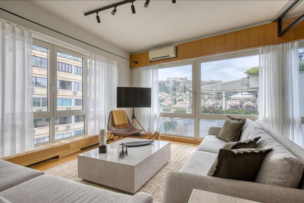 דירות אתונה Sunny Luxury Loft,Stunning Acropolis View, Jacuzzi מראה חיצוני תמונה