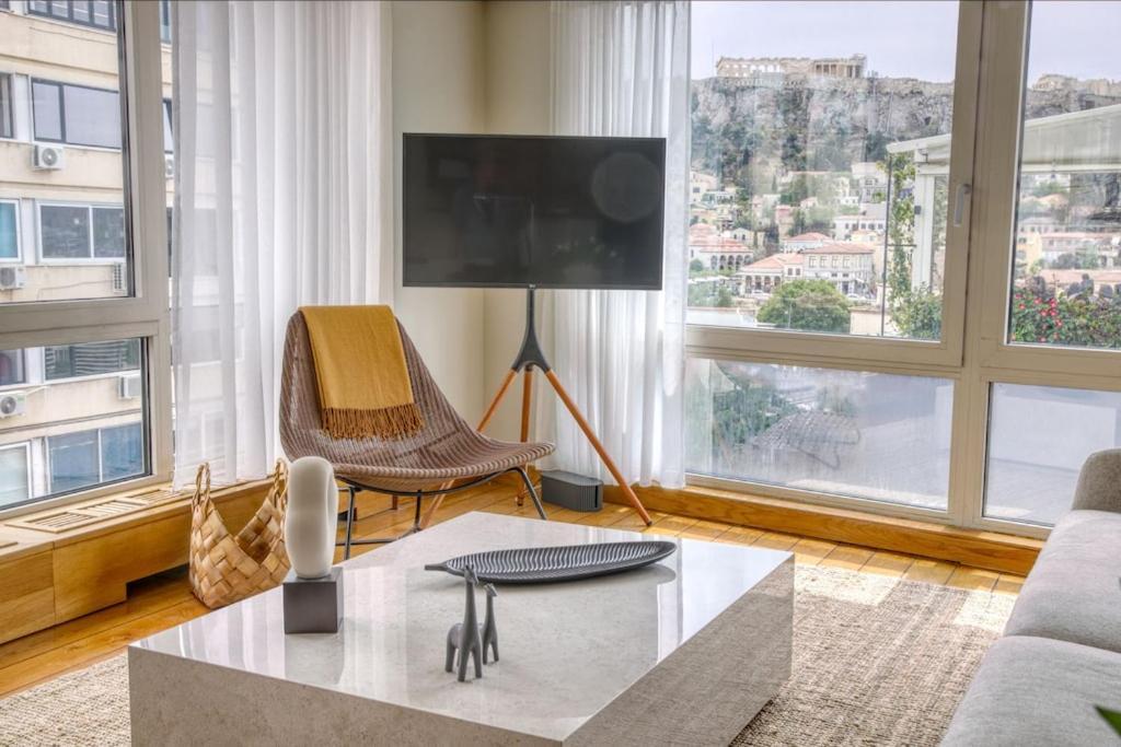 דירות אתונה Sunny Luxury Loft,Stunning Acropolis View, Jacuzzi מראה חיצוני תמונה