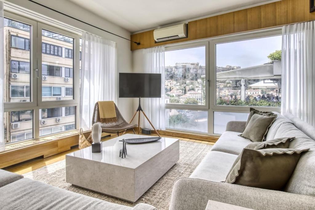 דירות אתונה Sunny Luxury Loft,Stunning Acropolis View, Jacuzzi מראה חיצוני תמונה